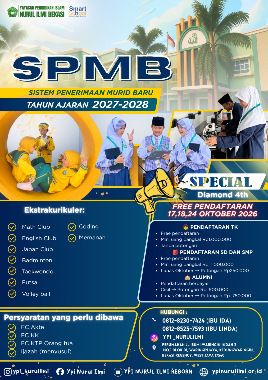 Poster SPMB YPI Nurul Ilmi Bekasi